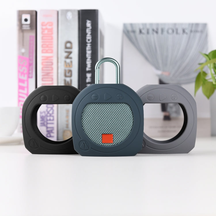 Silikon-Bluetooth-Lautsprecher-Schutzhülle, sturzsichere Aufbewahrungshülle für JBL Clip 3, Pink, Schwarz, Mittelgrau, Dunkelgrau-Blau, Türkis