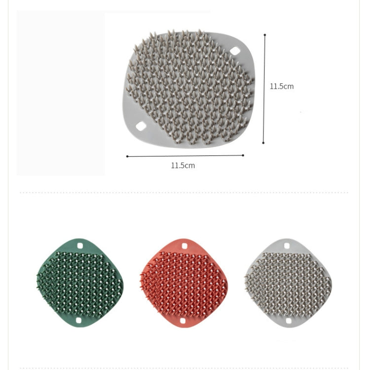 2er-Pack multifunktionale Silikon-Reinigungsbürste, ölfreier Küchenreinigungsschwamm, Honigknospenrot, Bambusgrün, Kieferngrau