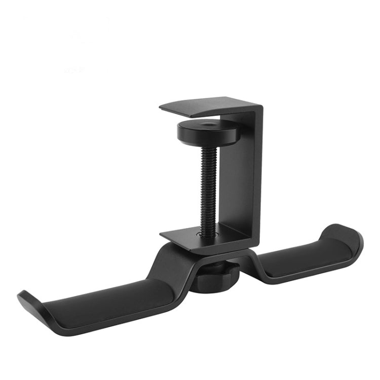 Universelle Metall Kopfhörer Doppelhalter Kopfhörerhalter Desktop Schlossclip Kopfhörer Display Regal, Schwarz, Silber