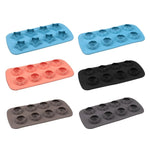 2 STÜCK Kreative Silikon-Eiswürfelform, 8 durchgehende Formen, selbstgemachte DIY-Eiswürfelbox, Stil: Ziegel (Blau), Ziegel (Bonbonfarbe), Ziegel (Gelee), Herzförmig (Bonboneffekt), Herzförmig (Gelee-Effekt), Fünfstern (Bonboneffekt)