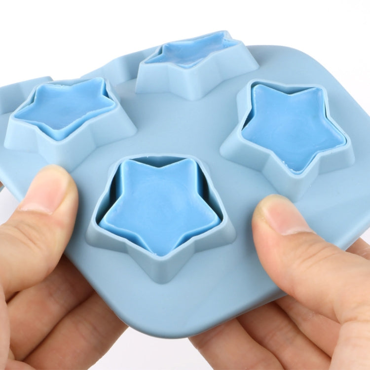 2 STÜCK Kreative Silikon-Eiswürfelform, 8 durchgehende Formen, selbstgemachte DIY-Eiswürfelbox, Stil: Ziegel (Blau), Ziegel (Bonbonfarbe), Ziegel (Gelee), Herzförmig (Bonboneffekt), Herzförmig (Gelee-Effekt), Fünfstern (Bonboneffekt)