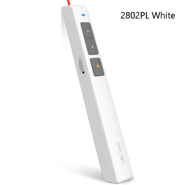 Deli 2.4GHz Laser-Präsentationsfernbedienung wiederaufladbar, 2802PL (Weiß), 2802PL (Schwarz), 2802L (Weiß), 2802L (Schwarz)