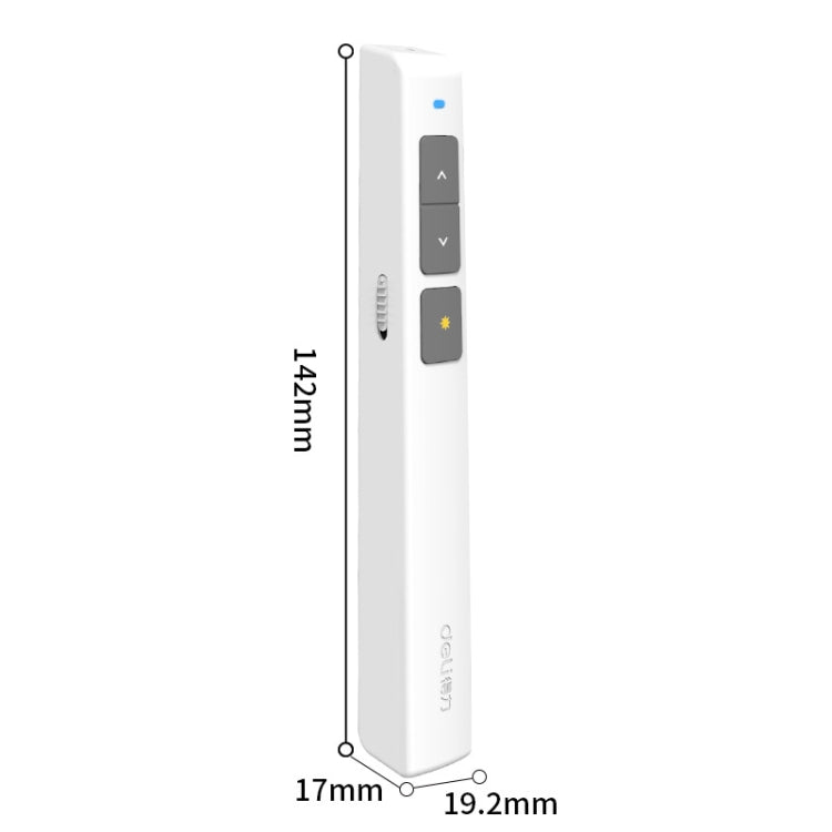 Deli 2.4GHz Laser-Präsentationsfernbedienung wiederaufladbar, 2802PL (Weiß), 2802PL (Schwarz), 2802L (Weiß), 2802L (Schwarz)