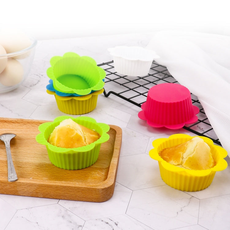 20 STÜCK DIY-Backform Macaron-Spitzenform Silikon-Kuchenbecher Pudding-Eierkuchen-Muffin-Form, zufällige Farblieferung, 20 STÜCK