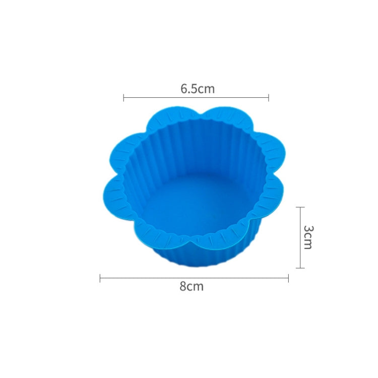 20 STÜCK DIY-Backform Macaron-Spitzenform Silikon-Kuchenbecher Pudding-Eierkuchen-Muffin-Form, zufällige Farblieferung, 20 STÜCK