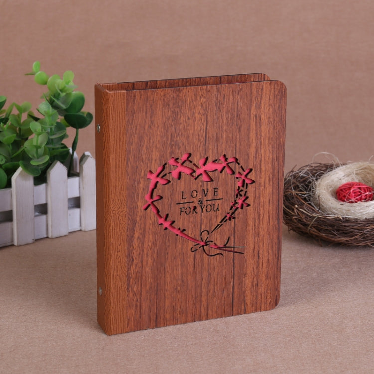 6-Inch 32 Sheets Wooden DIY Photo Album Creative Gift, 1314, Grow Up, Happiness, Baby Love, Love For You, The Story Of Time, Forever, Photo Album, I love You, I Am On My Way, Fawn, Pickup Light Stream Shadow