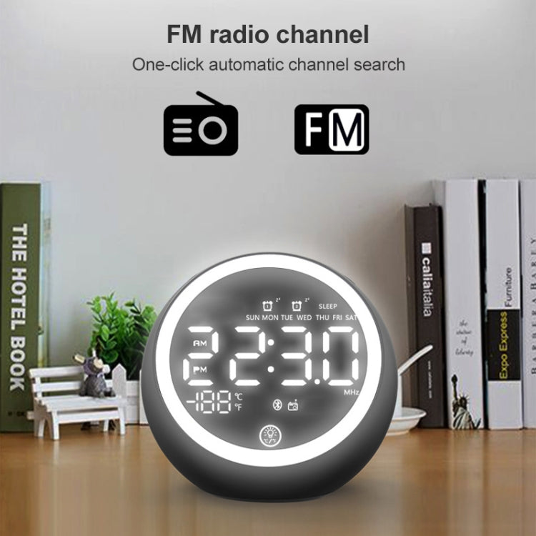 X10 Multifunktionaler Bluetooth-Lautsprecher LED-Nachtlicht-Wecker Bluetooth-Lautsprecher, unterstützt TF-Karte & AUX & FM-Radio, US-Stecker, EU-Stecker, UK-Stecker