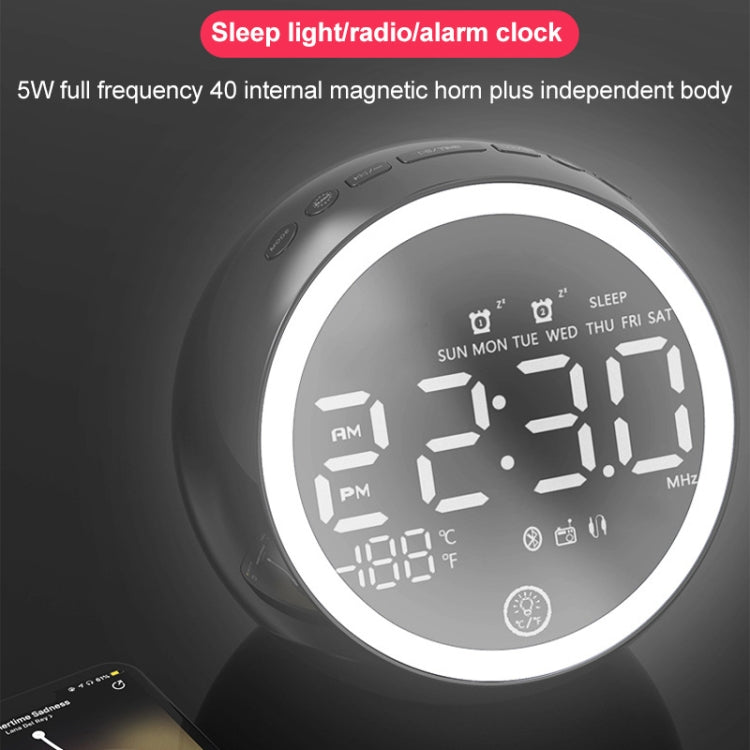 X10 Multifunktionaler Bluetooth-Lautsprecher LED-Nachtlicht-Wecker Bluetooth-Lautsprecher, unterstützt TF-Karte & AUX & FM-Radio, US-Stecker, EU-Stecker, UK-Stecker
