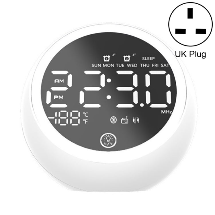 X10 Multifunktionaler Bluetooth-Lautsprecher LED-Nachtlicht-Wecker Bluetooth-Lautsprecher, unterstützt TF-Karte & AUX & FM-Radio, US-Stecker, EU-Stecker, UK-Stecker