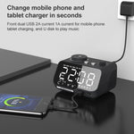 M9 Kabelloser Bluetooth-Lautsprecher Multifunktionaler Desktop-Wecker Unterstützt TF-Karte & U-Disk & AUX, US-Stecker, EU-Stecker, UK-Stecker