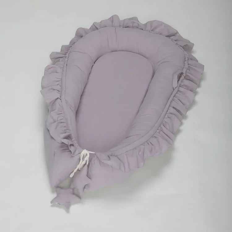 Spitzen-Baumwoll-Baby-Uterus-Bionik-Bett Tragbare Neugeborenen-Bettmatte, Rosa, Beige, Grau, Blaugrün