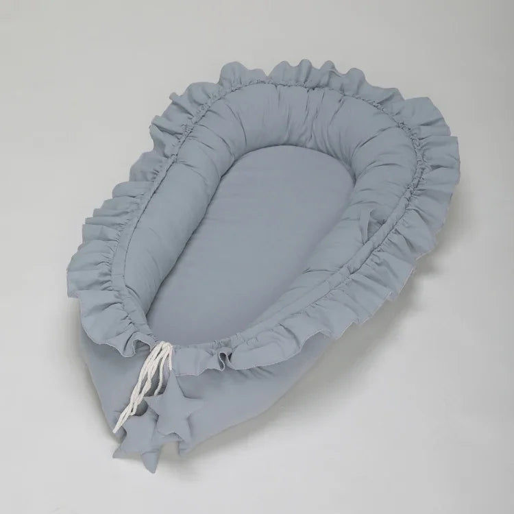 Spitzen-Baumwoll-Baby-Uterus-Bionik-Bett Tragbare Neugeborenen-Bettmatte, Rosa, Beige, Grau, Blaugrün