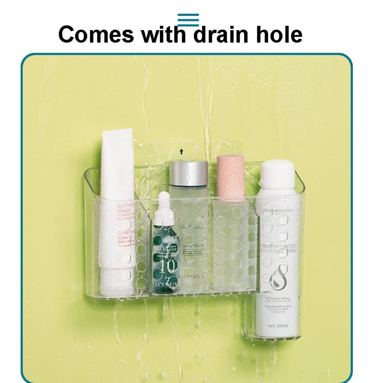 Magic Sticker Aufbewahrungsbox aus Kunststoff für Toilettenartikel und Make-up, transparente kreative Ordnungsbox für Zuhause, Spezifikation: flacher Stil