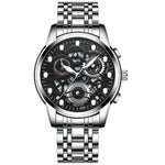 FNGEEN 4088 Men Hollow Quartz Watch Student Waterproof Luminous Watch, Full Gold Gold Surface, Full Gold Black Surface, Black Steel Black Surface White Nails, Black Steel Black Surface Gold Nails, Gold And Gold Surface, Gold Black Surface              ...