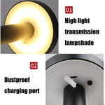 BC965 Studenten Augenschutz USB Wasserdichte LED Tischlampe Nachttisch Bar Tischlampe, Schwarz, Weiß, Weiß Lagerung, Gelb Marmor Muster, Tinten Marmor Muster