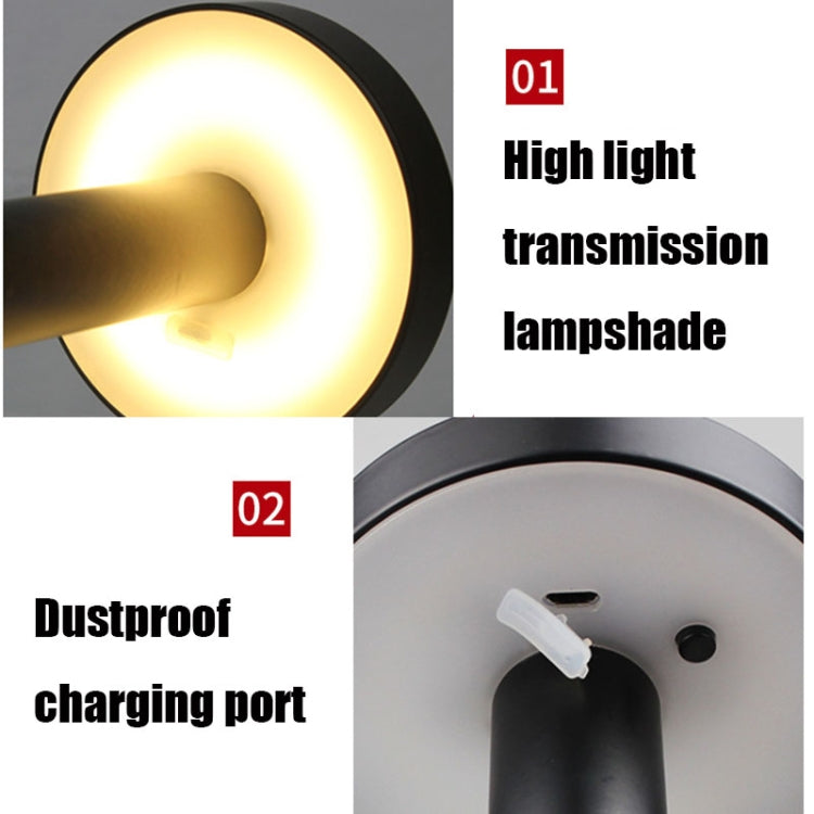 BC965 Studenten Augenschutz USB Wasserdichte LED Tischlampe Nachttisch Bar Tischlampe, Schwarz, Weiß, Weiß Lagerung, Gelb Marmor Muster, Tinten Marmor Muster