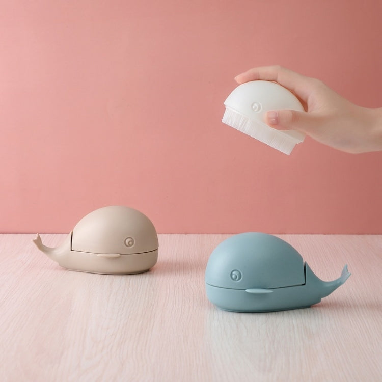 Kleiner Wal Wasch- und Schuhbürsten Haushaltsreinigungsbürsten, die weder Haare verlieren noch Kleidung beschädigen, Weiß, Blau, Beige