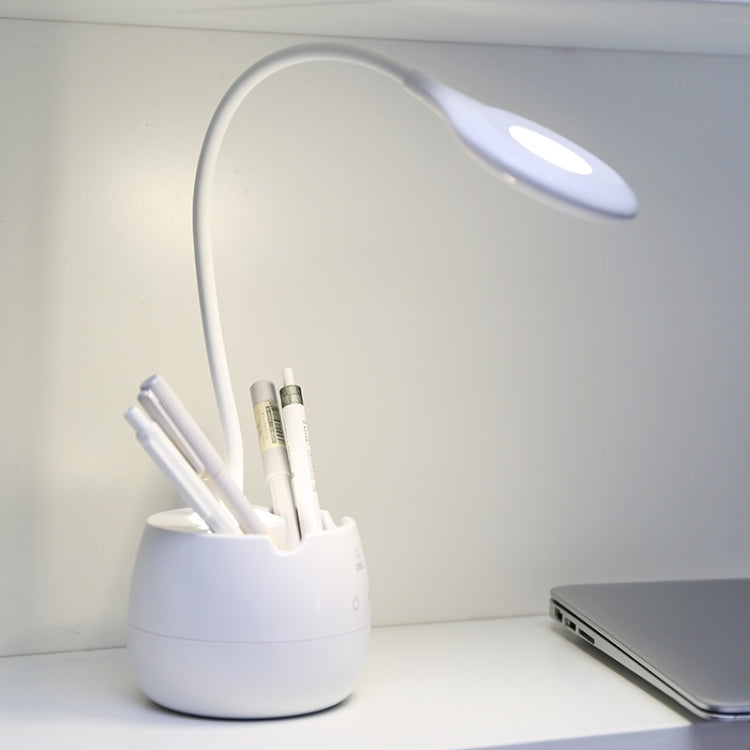 Deli 4326 Drei-Stufen Einstellbare Ring USB-Lade Tischlampe mit Stifthalter