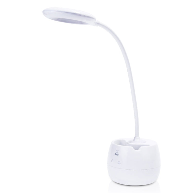 Deli 4326 Drei-Stufen Einstellbare Ring USB-Lade Tischlampe mit Stifthalter