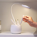 Deli 4326 Drei-Stufen Einstellbare Ring USB-Lade Tischlampe mit Stifthalter