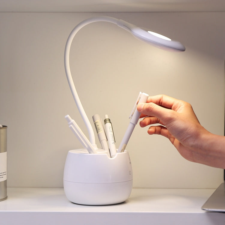 Deli 4326 Drei-Stufen Einstellbare Ring USB-Lade Tischlampe mit Stifthalter