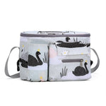 Multifunktionale Baby Kinderwagen Hängetasche Baby Zubehör Aufbewahrungstasche, Kleines Weißes Pferd, Blumenpilz, Schaukelbär, Gelbes Alpaka, Schwarzer Schwan