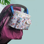 Multifunktionale Baby Kinderwagen Hängetasche Baby Zubehör Aufbewahrungstasche, Kleines Weißes Pferd, Blumenpilz, Schaukelbär, Gelbes Alpaka, Schwarzer Schwan