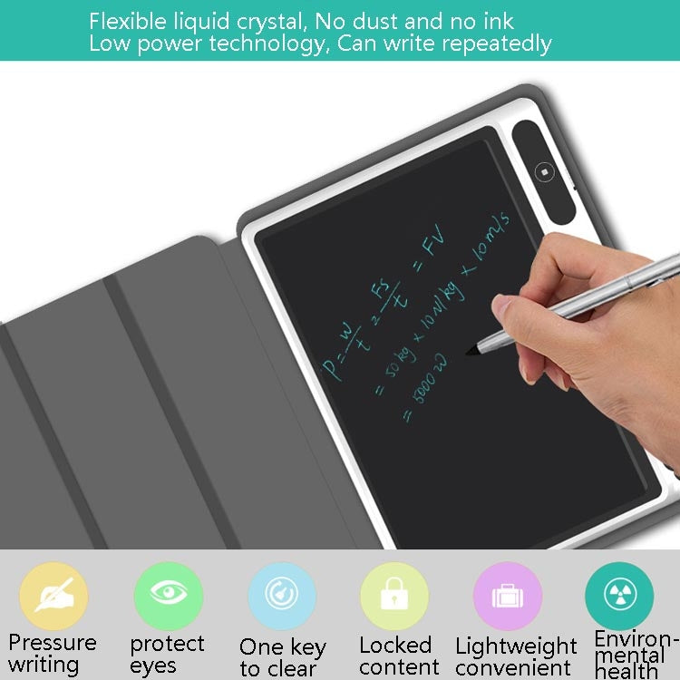 10,1 Zoll LCD Handschriftentafel Lichtenergie Elektronische Zeichentafel Handgemalte Tafel Smart Kleine Tafel Schreibtafel, Schwarz (Mit Lederetui), Rosérot (Mit Lederetui)