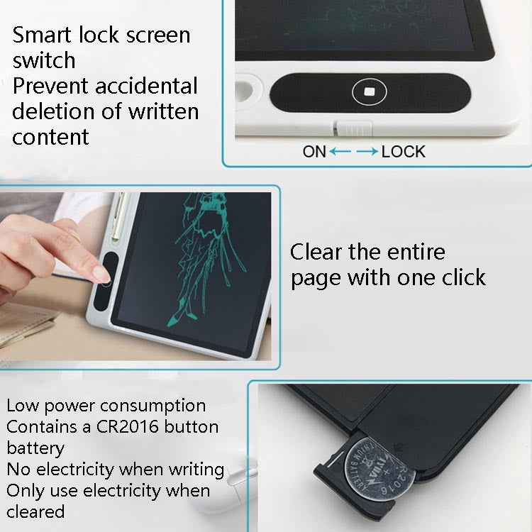 10,1 Zoll LCD Handschriftentafel Lichtenergie Elektronische Zeichentafel Handgemalte Tafel Smart Kleine Tafel Schreibtafel, Schwarz (Mit Lederetui), Rosérot (Mit Lederetui)