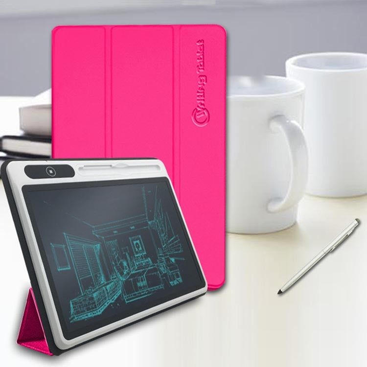 10,1 Zoll LCD Handschriftentafel Lichtenergie Elektronische Zeichentafel Handgemalte Tafel Smart Kleine Tafel Schreibtafel, Schwarz (Mit Lederetui), Rosérot (Mit Lederetui)