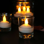 12 PCS  Waterproof Candles SPA Shower Water Decorative Candle Lights LED Floating Candles, Warm White Light, Cool White Light, Yellow Light