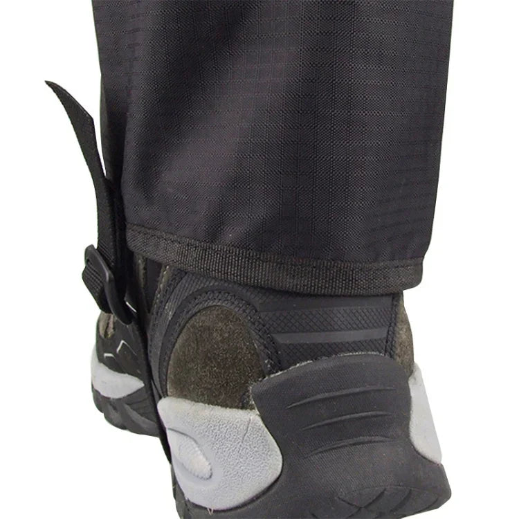LUCKSTONE Bergsport Wanderungen Abriebfeste Wasserdichte Gamaschen Leichte Atmungsaktive Schlammige Straße Schmutzschutz Fußgamaschen, Fußgamaschen M (Schwarz)