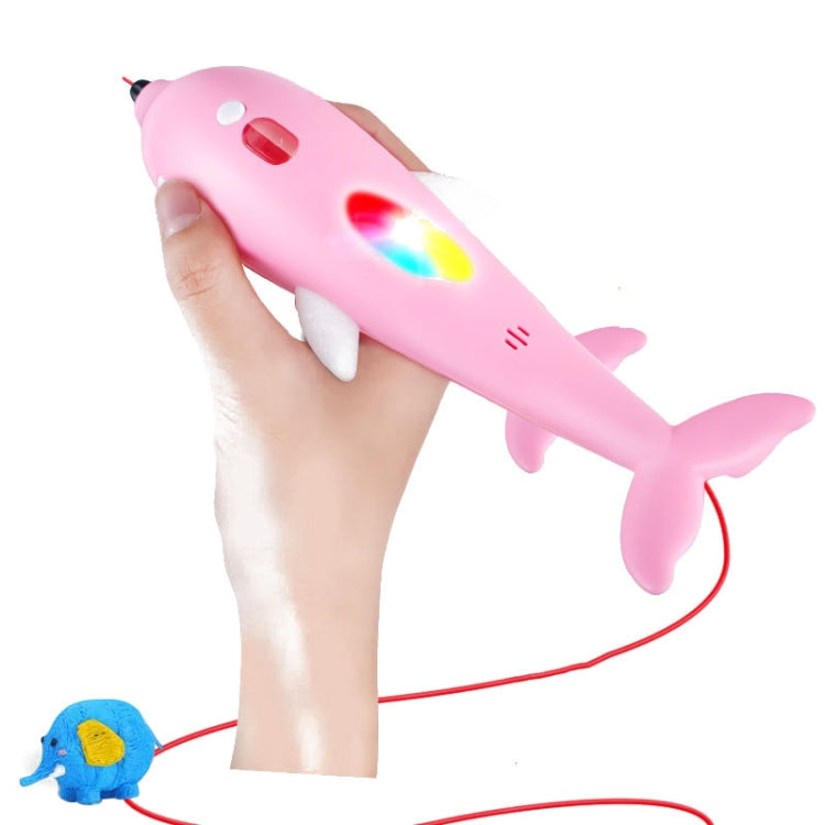3D-Druckstift, dreidimensionaler Mal-Graffiti-Pinsel, Delfinrosa