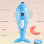 3D-Druckstift, dreidimensionaler Mal-Graffiti-Pinsel, Delfinrosa