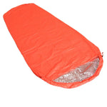 Outdoor-Wander-Camping-Wärmereflektierende Thermoisolations-Schlafsack-Notfalldecke, Doppelhülle 200 cm x 145 cm, Mumie 210 cm x 83 cm, Einzelhülle 200 x 72 cm (Silbergrau)