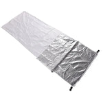Outdoor-Wander-Camping-Wärmereflektierende Thermoisolations-Schlafsack-Notfalldecke, Doppelhülle 200 cm x 145 cm, Mumie 210 cm x 83 cm, Einzelhülle 200 x 72 cm (Silbergrau)
