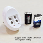 9V Li-Ion Wiederaufladbare Batterie 6F22 9V Lithium Batterien Ladegerät, US-Stecker, EU-Stecker