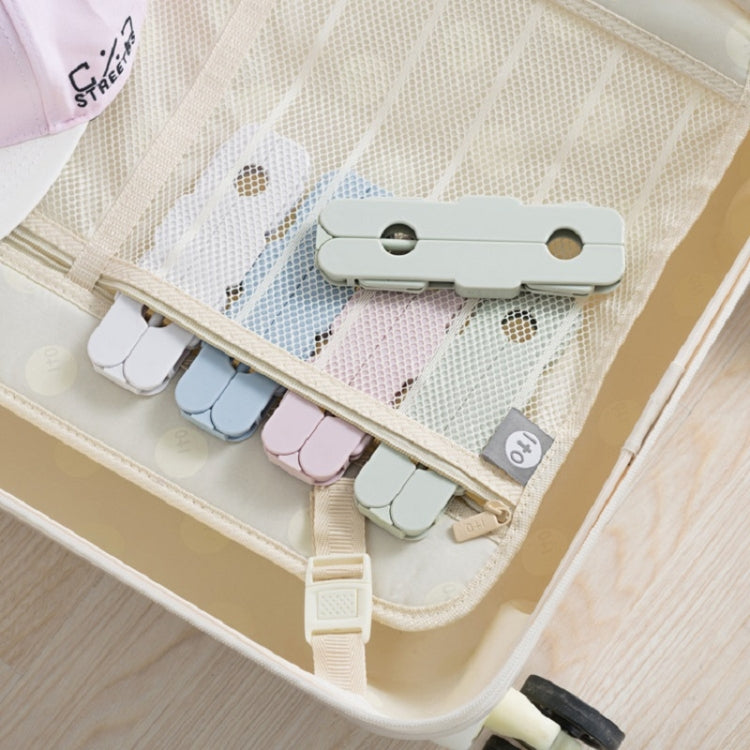 Reise-faltbarer, tragbarer Kleiderbügel, rutschfester und winddichter Kleiderbügel für den Haushalt, Dunkelblau, Pink, Cremeweiß, Hellgrün