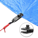 10 Stück/Set Outdoor-Camping-Vordach, winddichter Clip, Zelt, zusätzlicher Zugpunkt, Kunststoffclip, regenfeste Planenbefestigung, B-Clip, B-Clip + Springball