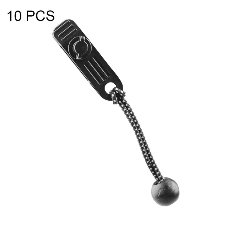 10 Stück/Set Outdoor-Camping-Vordach, winddichter Clip, Zelt, zusätzlicher Zugpunkt, Kunststoffclip, regenfeste Planenbefestigung, B-Clip, B-Clip + Springball