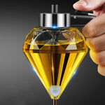 Diamant-Ölkanne, Glas, staubdicht, Essig-Ölflasche, Ein-Klick-Mehrzweck-Küchengewürzflasche, Diamant-Ölkanne
