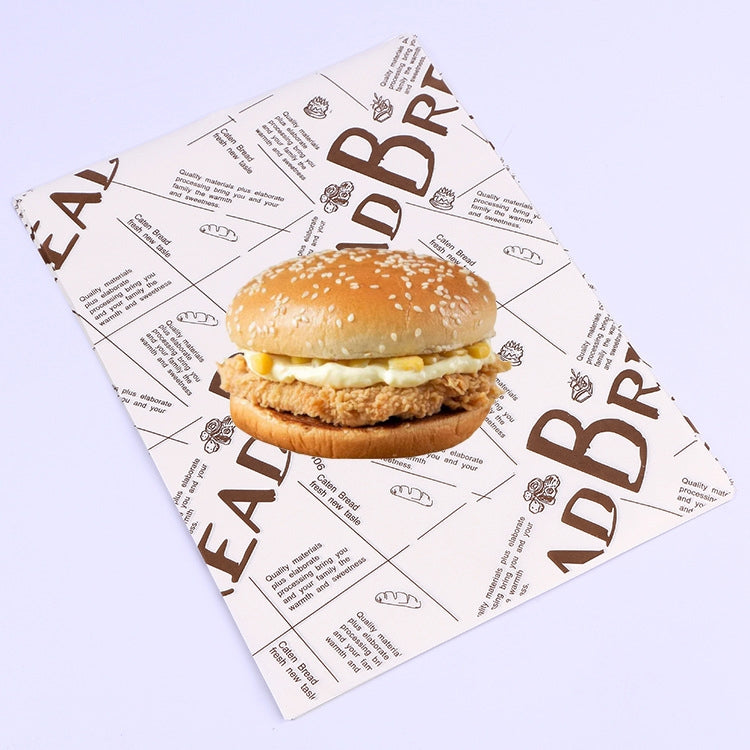 100 Blatt/Packung Kuchen-Pergamentpapier Backverpackung Tellerpapier Hamburgerpapier, Farbe: Klassische Zeitung, Klassische Zeitung, Farbgebäck, Oranger Turm, Weiß Englisch, Kaffee Englisch, Weizen Englisch, Reinweiß, Dickes Kraftpapier, Grauer Turm