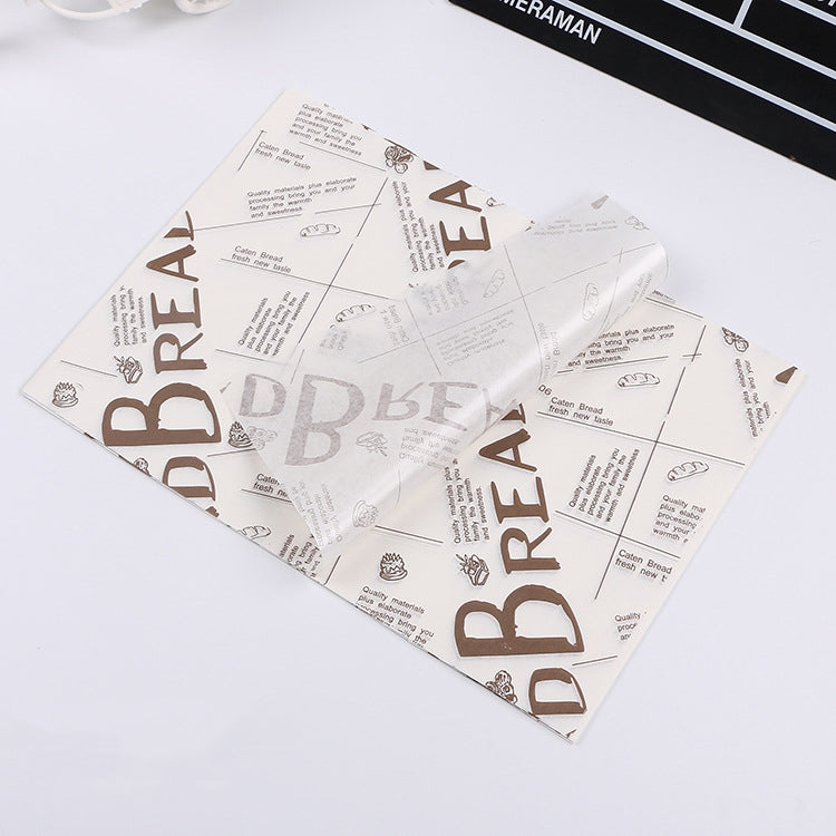 100 Blatt/Packung Kuchen-Pergamentpapier Backverpackung Tellerpapier Hamburgerpapier, Farbe: Klassische Zeitung, Klassische Zeitung, Farbgebäck, Oranger Turm, Weiß Englisch, Kaffee Englisch, Weizen Englisch, Reinweiß, Dickes Kraftpapier, Grauer Turm
