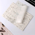 100 Blatt/Packung Kuchen-Pergamentpapier Backverpackung Tellerpapier Hamburgerpapier, Farbe: Klassische Zeitung, Klassische Zeitung, Farbgebäck, Oranger Turm, Weiß Englisch, Kaffee Englisch, Weizen Englisch, Reinweiß, Dickes Kraftpapier, Grauer Turm