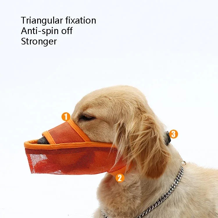 Hundemaulschutz, Bissfest, Netzgewebe, für mittelgroße und große Hunde, Anti-Tropfen-Maske, Größen: XXS, XS, S, M, L, XL