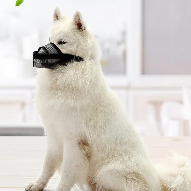 Hundemaulschutz, Bissfest, Netzgewebe, für mittelgroße und große Hunde, Anti-Tropfen-Maske, Größen: XXS, XS, S, M, L, XL