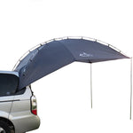 LADUTA Outdoor-Selbstfahrertour Barbecue Camping Auto-Seitenmarkise Auto-Heckverlängerungszelt Zubehör, Grau Blau, Silber beschichtet