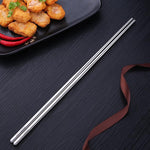 1 Paar verlängerte Essstäbchen, Edelstahl, rutschfest, verbrühungssicher, lange Essstäbchen, Nudel-Essstäbchen, Hot Pot Essstäbchen, 36cm