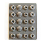 Silikon-Kuchenform, 25-fach, Fudge, Hartbonbons, Silikon-Keksform, Obst, Donuts