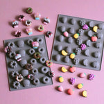 Silikon-Kuchenform, 25-fach, Fudge, Hartbonbons, Silikon-Keksform, Obst, Donuts